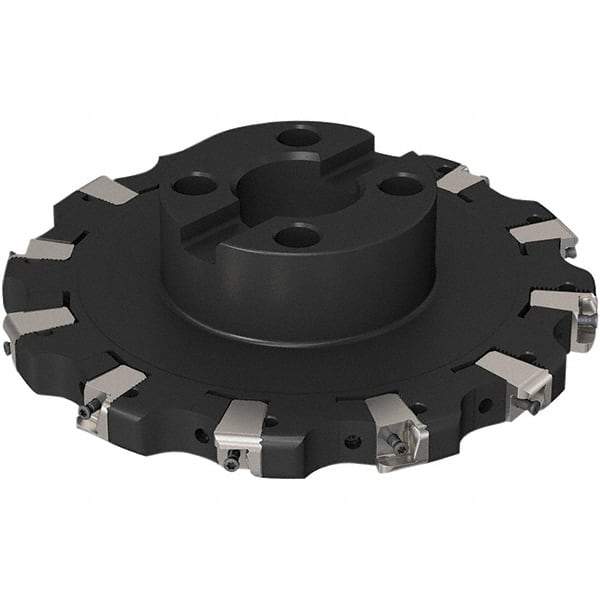 Seco - Shell Mount Connection, 0.669" Cutting Width, 2-1/8" Depth of Cut, 200mm Cutter Diam, 40mm Hole Diam, 6 Tooth Indexable Slotting Cutter - R335.25 Toolholder, XNHQ 1407 Insert, Right Hand Cutting Direction - USA Tool & Supply
