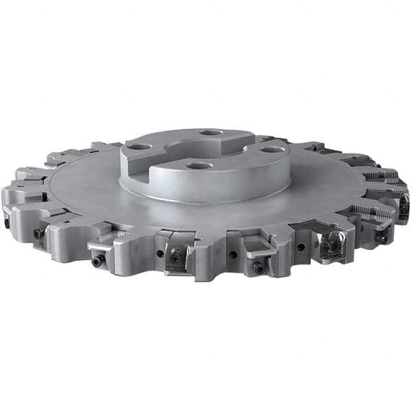 Seco - Shell Mount Connection, 1.024" Cutting Width, 91.5mm Depth of Cut, 315mm Cutter Diam, 60mm Hole Diam, 9 Tooth Indexable Slotting Cutter - R335.25 Toolholder, XNHQ 1707 Insert, Right Hand Cutting Direction - USA Tool & Supply