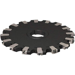 Seco - Arbor Hole Connection, 17/32" Cutting Width, 88.54mm Depth of Cut, 250mm Cutter Diam, 50mm Hole Diam, 8 Tooth Indexable Slotting Cutter - R335.25 Toolholder, XNHQ 1407 Insert, Neutral Cutting Direction - USA Tool & Supply