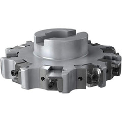 Seco - Shell Mount Connection, 1.024" Cutting Width, 43.8mm Depth of Cut, 160mm Cutter Diam, 40mm Hole Diam, 5 Tooth Indexable Slotting Cutter - R335.25 Toolholder, XNHQ 1707 Insert, Right Hand Cutting Direction - USA Tool & Supply