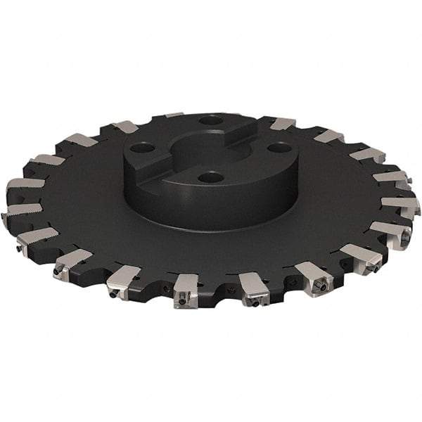 Seco - Shell Mount Connection, 17/32" Cutting Width, 91.48mm Depth of Cut, 315mm Cutter Diam, 60mm Hole Diam, 10 Tooth Indexable Slotting Cutter - R335.25 Toolholder, XNHQ 1407 Insert, Right Hand Cutting Direction - USA Tool & Supply