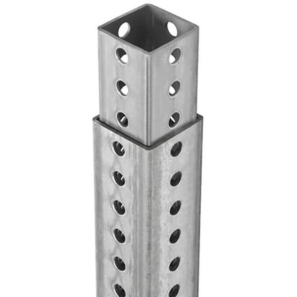 TAPCO - 3' High, Galvanized Traffic Sign Post Base - Steel, 7/16" Hole Diam, Silver - USA Tool & Supply