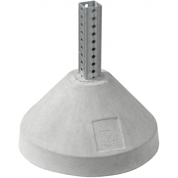 TAPCO - Galvanized Traffic Sign Post - Steel/Concrete, Compatible with 24" High x 24" Wide Signs, 7/16" Hole Diam, Silver & Gray - USA Tool & Supply