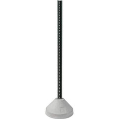 TAPCO - 6' High, Powder Coated Traffic Sign Post Base - Steel/Concrete, Compatible with 24" High x 24" Wide Signs, 3/8" Hole Diam, Green & Gray - USA Tool & Supply