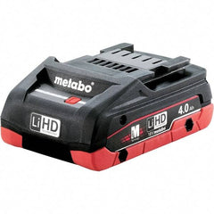 Metabo - 18 Volt Lithium-Ion Power Tool Battery - 4 Ahr Capacity, 80 min Charge Time, Series 18V LiHD - USA Tool & Supply