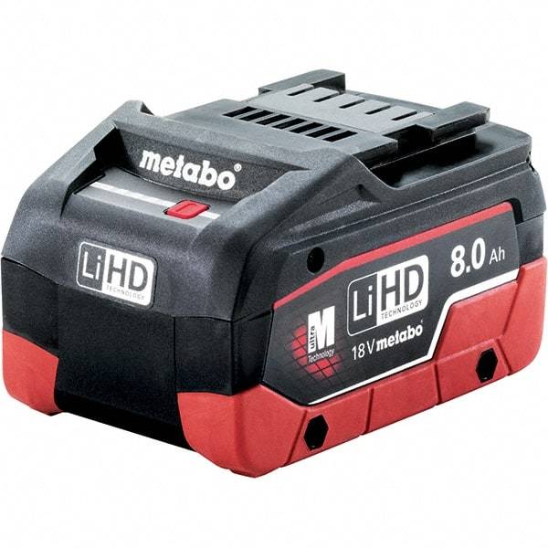 Metabo - 18 Volt Lithium-Ion Power Tool Battery - 8 Ahr Capacity, 160 min Charge Time, Series 18V LiHD - USA Tool & Supply