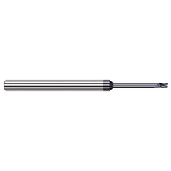 Square End Mill: 1/8'' Dia, 3/16'' LOC, 1/8'' Shank Dia, 2-1/2'' OAL, 4 Flutes, Solid Carbide Single End, AlTiN Finish, 30 ° Helix, Centercutting, RH Cut, RH Flute