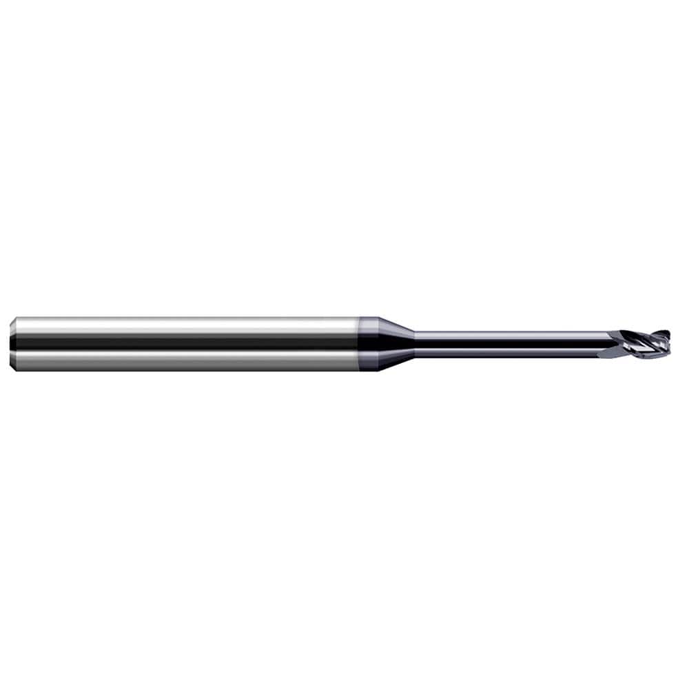 Harvey Tool - Corner Radius & Corner Chamfer End Mills; Mill Diameter (Inch): 1/4 ; Mill Diameter (Decimal Inch): 0.2500 ; End Type: Corner Radius ; Corner Radius (mm): 0.50 ; Corner Radius (Decimal Inch): 0.0200 ; Number of Flutes: 3 - Exact Industrial Supply