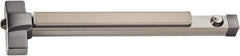 PDQ - 30 to 36" Wide Door Range, Antimicrobial, Satin Stainless Steel Finish Rim Exit Push Bar - Fits 30 to 36" Door - USA Tool & Supply