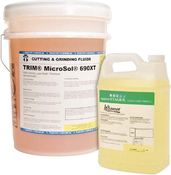 Master Fluid Solutions - Trim MicroSol 690XT, 5 Gal Pail Cutting & Cleaning Fluid - Semisynthetic, For Machining - USA Tool & Supply