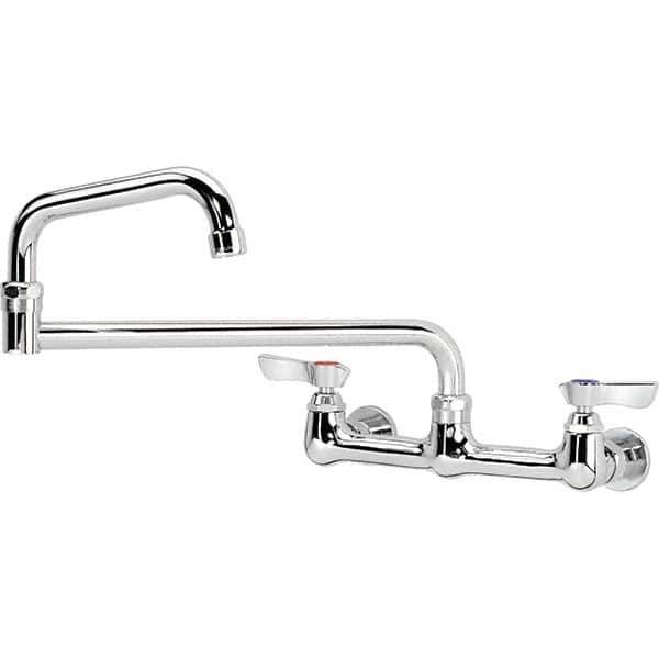 Krowne - Wall Mount, Service Sink Faucet without Spray - Two Handle, Blade Handle, Standard Spout, No Drain - USA Tool & Supply