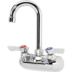 Krowne - Wall Mount, Bar and Hospitality Faucet without Spray - Two Handle, Color Coded Handle, Standard Spout, No Drain - USA Tool & Supply