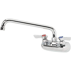 Krowne - Wall Mount, Service Sink Faucet without Spray - Two Handle, Color Coded Handle, Standard Spout, No Drain - USA Tool & Supply