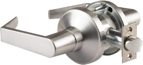 PDQ - Heavy Duty Classroom Lever Lockset - 2-3/4" Back Set, Small Format I/C Less Cylinder, Zinc, Antimicrobial Coated, Satin Chrome Plated Finish - USA Tool & Supply