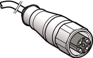 Telemecanique Sensors - 4 Amp, M12 4 Pin Elbowed Female Cordset Sensor and Receptacle - 250 VAC, 300 VDC, 5m Cable Length, IP69K Ingress Rating - USA Tool & Supply