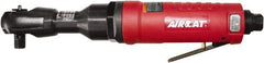 AIRCAT - 3/8" Drive, 600 RPM, 80 Ft/Lb Torque Ratchet Wrench - Inline Handle, 4 CFM, 90 psi, 1/4" NPT Inlet - USA Tool & Supply