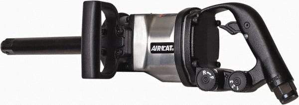 AIRCAT - 1" Drive, 6,000 RPM, 1,700 Ft/Lb Torque Impact Wrench - D-Handle, 1,600 IPM, 8 CFM, 90 psi, 1/2" NPT Inlet - USA Tool & Supply