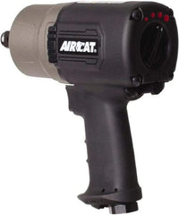 AIRCAT - 3/4" Drive, 6,500 RPM, 1,400 Ft/Lb Torque Impact Wrench - Pistol Grip Handle, 1,300 IPM, 8 CFM, 90 psi, 3/8" NPT Inlet - USA Tool & Supply