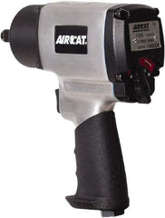 AIRCAT - 1/2" Drive, 9,000 RPM, 800 Ft/Lb Torque Impact Wrench - Pistol Grip Handle, 1,200 IPM, 8 CFM, 90 psi, 1/4" NPT Inlet - USA Tool & Supply