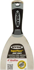 Hyde Tools - 4" Wide Spring Blade Stainless Steel Joint Knife - Flexible, Plastic Handle - USA Tool & Supply