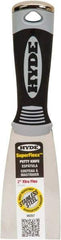 Hyde Tools - 2" Wide Spring Blade Stainless Steel Putty Knife - Flexible, Plastic Handle - USA Tool & Supply