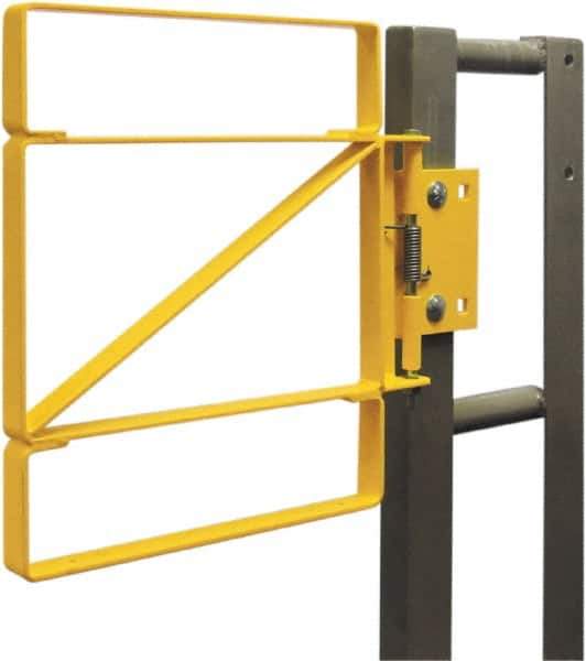 FabEnCo - Carbon Steel Self Closing Rail Safety Gate - Fits 22 to 24-1/2" Clear Opening, 25" Wide x 42" Door Height, - USA Tool & Supply