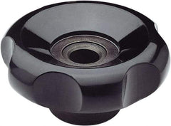 Elesa - 3.9" Head Diam, 6 Point Lobed Knob - 1/2" Hole, Duroplast - USA Tool & Supply