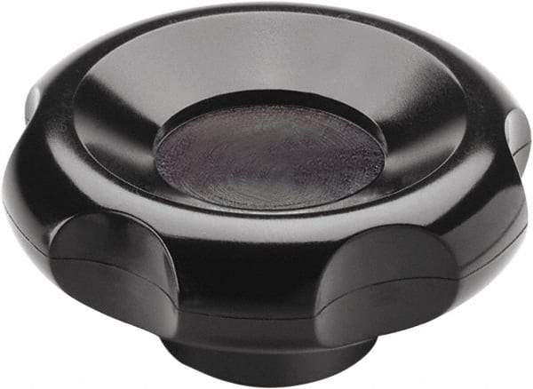 Elesa - 3.15" Head Diam, 6 Point Lobed Knob - 1/2-13 Hole, Glass Fiber Reinforced Technopolymer - USA Tool & Supply