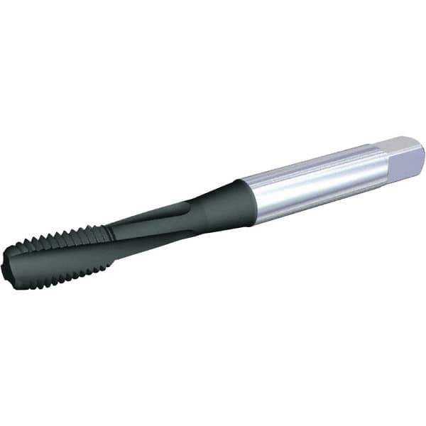 Kennametal - M12x1.75 Metric 3 Flute 6H Modified Bottoming Spiral Flute Tap - Powdered Metal, Nitride Finish, 85.9mm OAL, Right Hand Flute, Right Hand Thread, D6, Series T662 - USA Tool & Supply