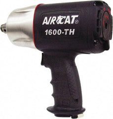 AIRCAT - 3/4" Drive, 4,500 RPM, 1,200 Ft/Lb Torque Impact Wrench - Pistol Grip Handle, 900 IPM, 8 CFM, 90 psi, 3/8" NPT Inlet - USA Tool & Supply