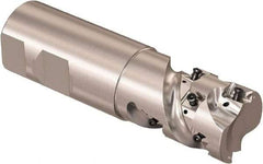 Seco - 1" Cutting Diam, 1" Shank Diam, 8mm Max Depth of Cut, Straight Shank Indexable Copy End Mill - 2 Inserts, LOEX Insert, R217.94 Toolholder - USA Tool & Supply
