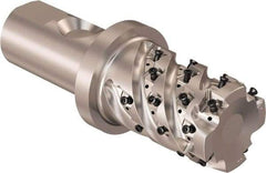 Seco - 40mm Cutting Diam, 32mm Shank Diam, 8mm Max Depth of Cut, Straight Shank Indexable Copy End Mill - 4 Inserts, LOEX Insert, R217.94 Toolholder - USA Tool & Supply