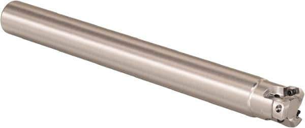 Seco - 18mm Cutting Diam, 16mm Shank Diam, 0.32mm Max Depth of Cut, Straight Shank Indexable Copy End Mill - 3 Inserts, LPHT Insert, R217.21 Toolholder - USA Tool & Supply
