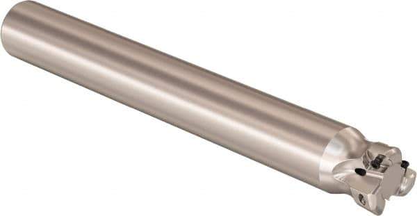 Seco - 27mm Cutting Diam, 25mm Shank Diam, 0.9mm Max Depth of Cut, Straight Shank Indexable Copy End Mill - 3 Inserts, LOHT Insert, R217.21 Toolholder - USA Tool & Supply