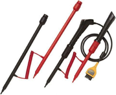 Fluke - Red/Black Electrical Test Equipment Probe Set - Use with Fluke BT520 Battersy Analyzers - USA Tool & Supply