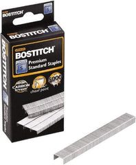 Stanley Bostitch - 1/4" Leg Length, Steel Standard Staples - 20 Sheet Capacity, For Use with All Standard Full-Strip Staplers - USA Tool & Supply