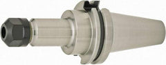 Parlec - 2.72" Projection, CAT40 Dual Contact Taper, ER16 Collet Chuck - Through Coolant - Exact Industrial Supply