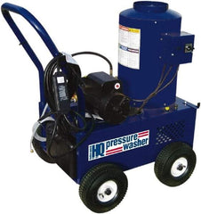 Value Collection - Electric, 25 Amp, 6 hp, 2,400 psi, 3 GPM, Hot Water Pressure Washer - Triplex Plunger, 50' x 3/8" Hose, 220 Max Volts - USA Tool & Supply