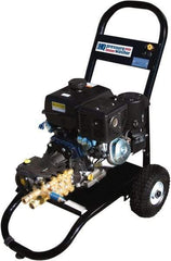 Value Collection - Gas, 7 hp, 3,000 psi, 3 GPM, Cold Water Pressure Washer - AR Triplex Ceramic Plunger, 50' x 3/8" Hose - USA Tool & Supply