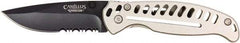 Clauss - 3" Blade, Drop Point Folding Knife - Stainless Steel - USA Tool & Supply