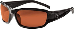 Ergodyne - Copper Lenses, Framed Polarized Glasses - Uncoated Lenses, Size Universal, Wrap Around - USA Tool & Supply