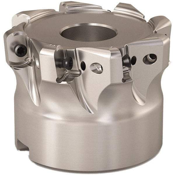 Seco - 2" Cut Diam, 0.9mm Max Depth, 3/4" Arbor Hole, 8 Inserts, LOHT06 Insert Style, Indexable Copy Face Mill - R220.21 Cutter Style, 1-1/2 High, Series Doubleoctomill - USA Tool & Supply