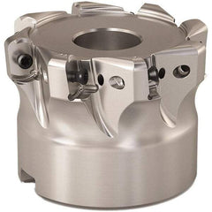 Seco - 2" Cut Diam, 0.9mm Max Depth, 3/4" Arbor Hole, 8 Inserts, LOHT06 Insert Style, Indexable Copy Face Mill - R220.21 Cutter Style, 1-1/2 High, Series Doubleoctomill - USA Tool & Supply