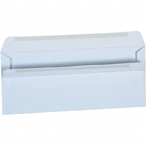 Universal One - 4.13" Long x 9.63" Wide Self Seal Business Envelope - White - USA Tool & Supply