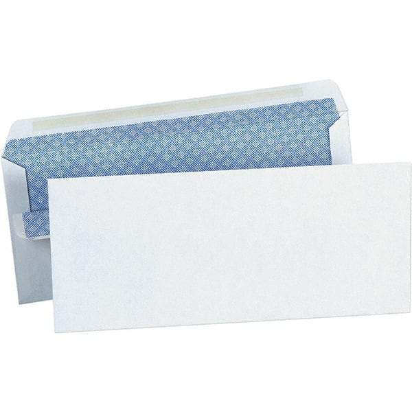 Universal One - 4.13" Long x 9.63" Wide Self Seal Business Envelope - White - USA Tool & Supply