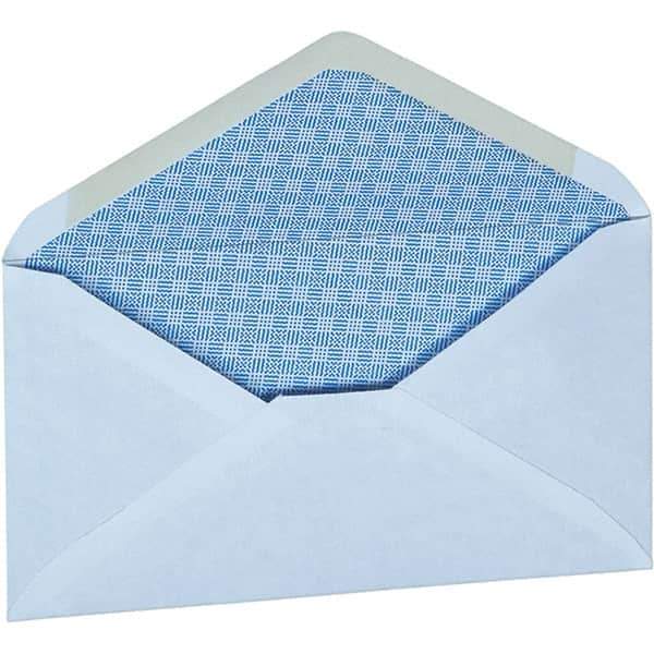 UNIVERSAL - 3-3/4" Long x 6.34" Wide Gummed Flap Security Envelope - White - USA Tool & Supply