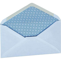 UNIVERSAL - 3-3/4" Long x 6.34" Wide Gummed Flap Security Envelope - White - USA Tool & Supply