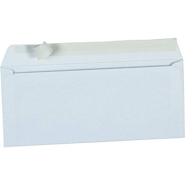 Universal One - 3-7/8" Long x 9.18" Wide Peel-Off Self-Seal Business Envelope - White - USA Tool & Supply