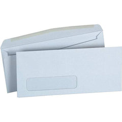 UNIVERSAL - 9-1/2" Long x 7-1/4" Wide Gummed Flap Plain White Envelope with Window - White - USA Tool & Supply
