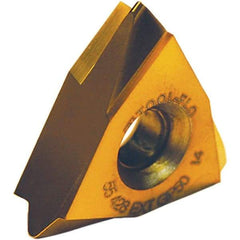 Tool-Flo - TNMC55 API Rotary Shoulder Connection Grade AC50F Internal On Edge Threading Insert - AlTiN Finish, 4" Internal TPI, 5/8" Inscribed Circle, Neutral Cut - USA Tool & Supply